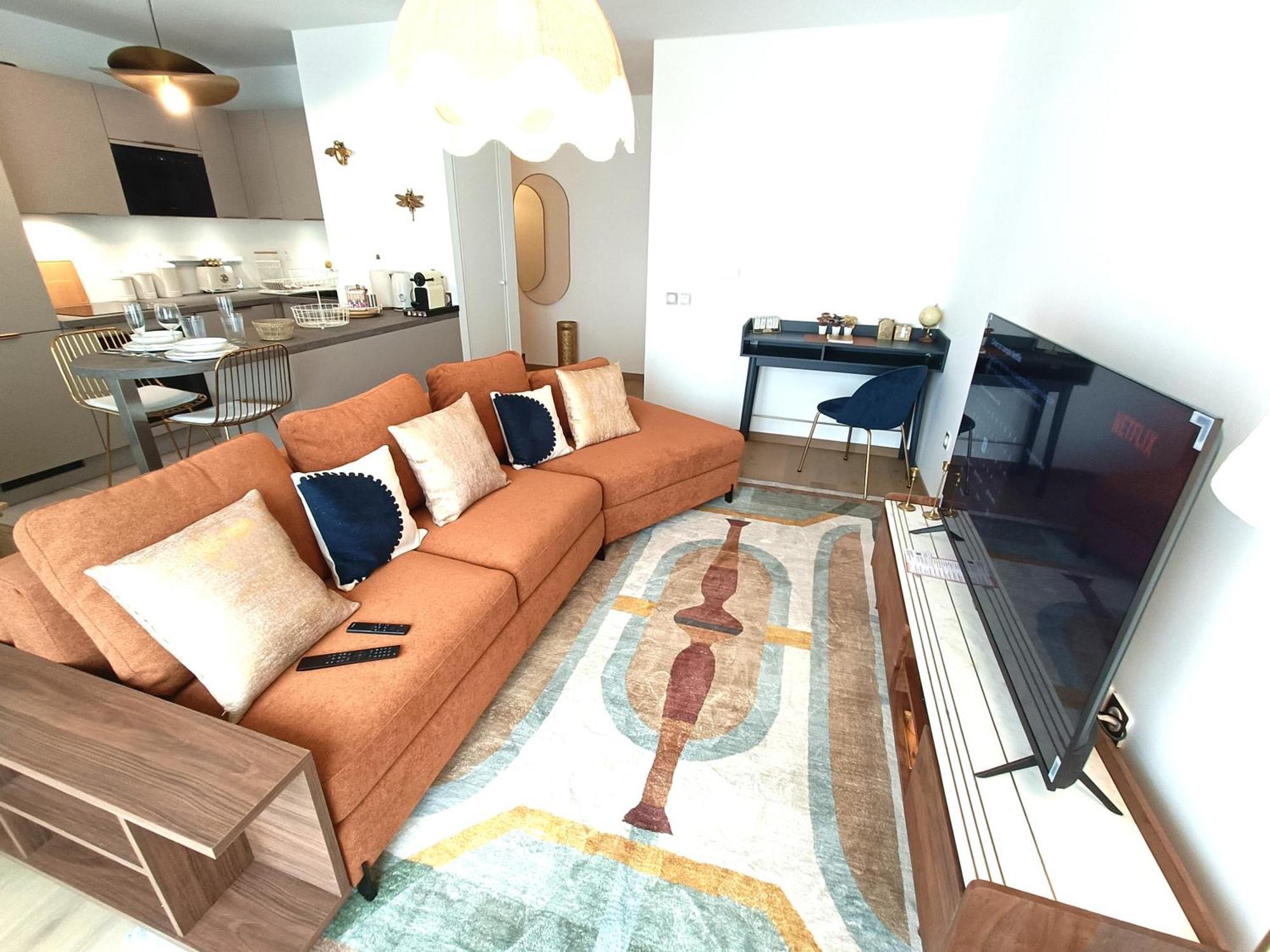 T3 Luxe Neuf 6p 2 Ch 2 Salle De Bain Parking Prive En Sous Sol Lit Bebe C105 Apartment Chessy (Seine-et-Marne)